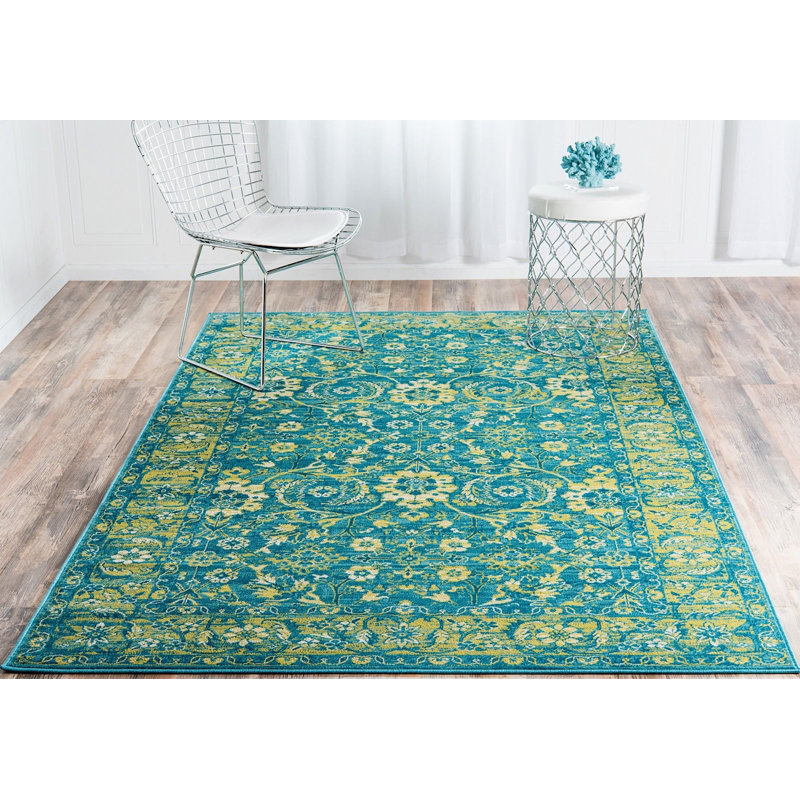 RugPal Majestic Oriental Blue/Green Area Rug Wayfair